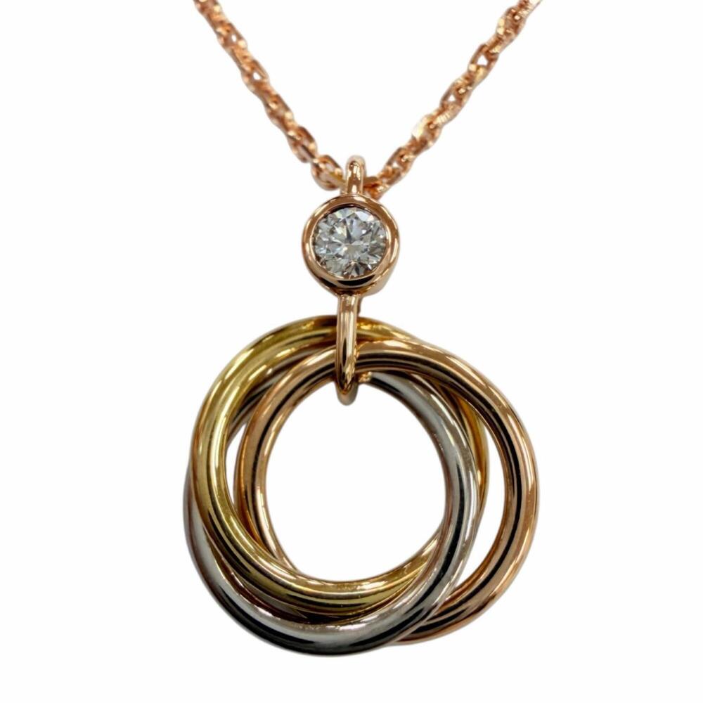 CARTIER Gold Diamond Trinity Necklace
